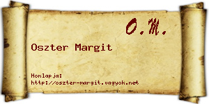 Oszter Margit névjegykártya